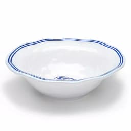 Q Squared Portsmouth 12 in. Melamine Serving Bowl - Coastal Blue Anchor & Compass Design thumbnail 1