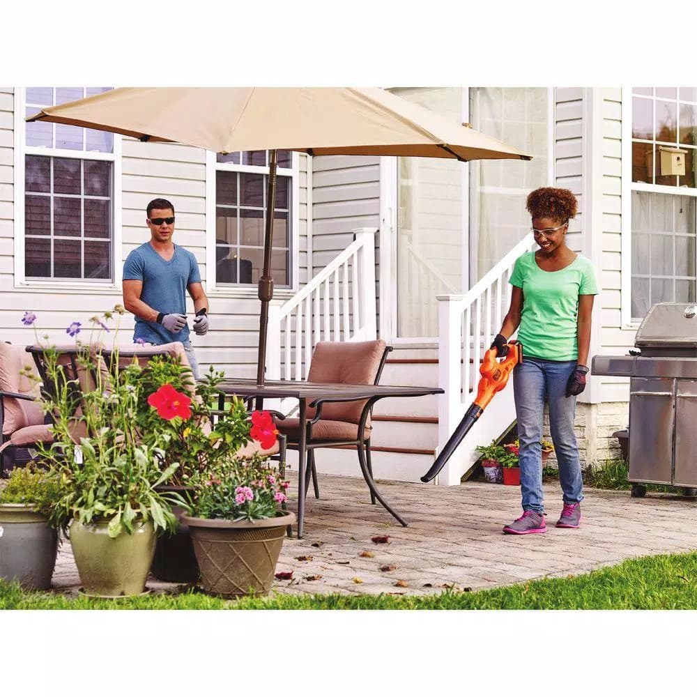 BLACK+DECKER 20V MAX Cordless Handheld Leaf Sweeper, 130 MPH, 100 CFM, Includes 1.5 Ah Battery and Charger