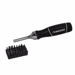 Husky 30-Piece Ratcheting Screwdriver Set with Patented Ratchet and S-2 Steel Bits thumbnail 1