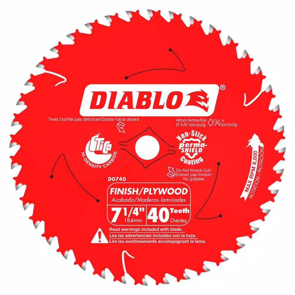 Diablo 7-1/4 in. x 40-Tooth Finishing Circular Saw Blade