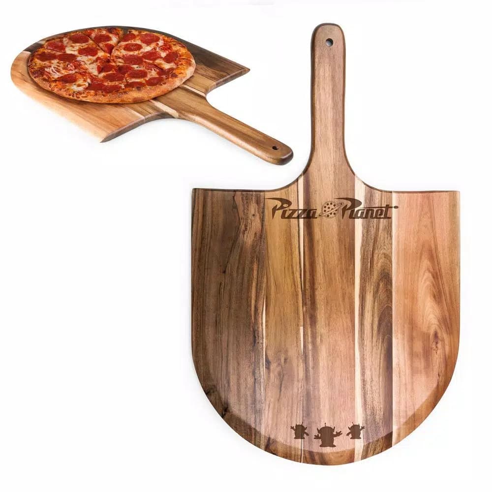 TOSCANA Toy Story Acacia Wood Pizza Peel and Serving Paddle, 22.3 in.
