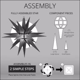 Kringle Traditions 14 in. Illuminated Gold Moravian Star LED Holiday Decoration thumbnail 3