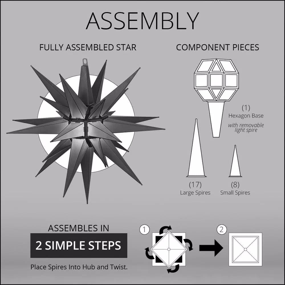 Kringle Traditions 14 in. Illuminated Gold Moravian Star LED Holiday Decoration