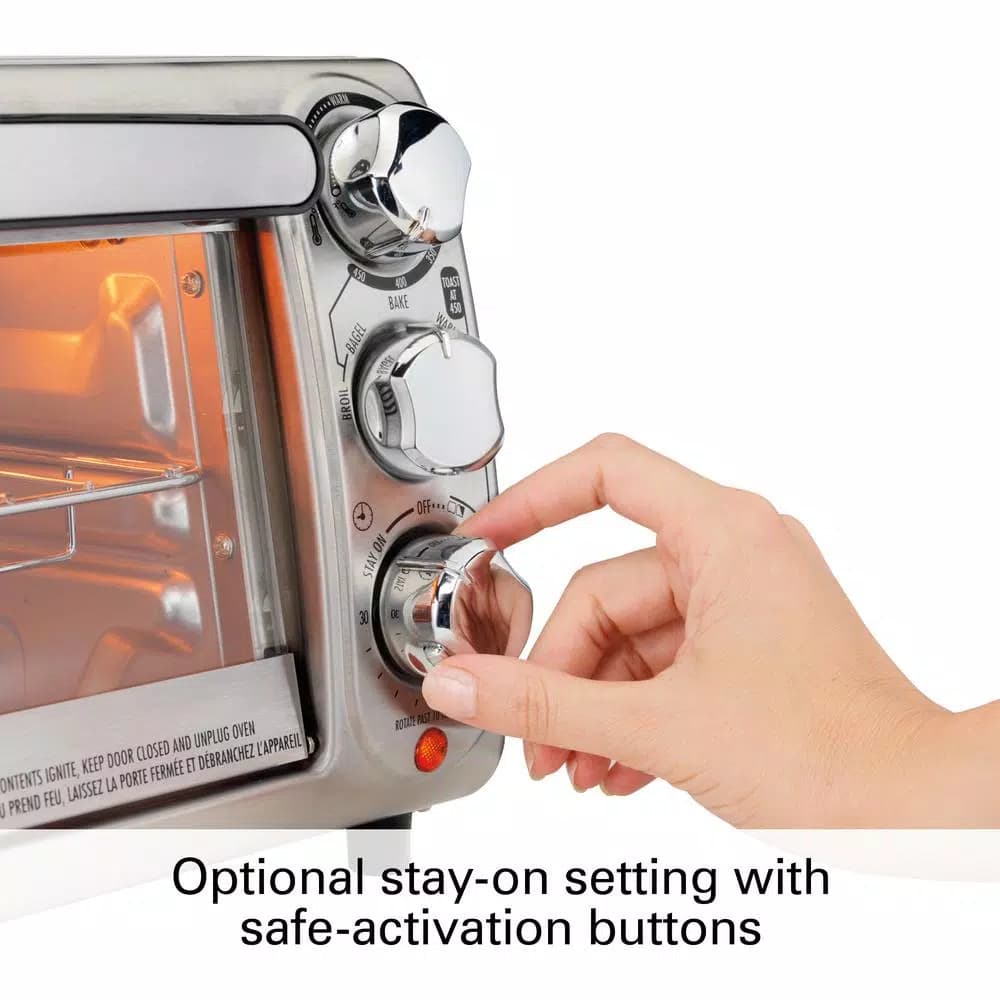 Hamilton Beach 1100-Watt 4-Slice Stainless Steel Countertop Toaster Oven
