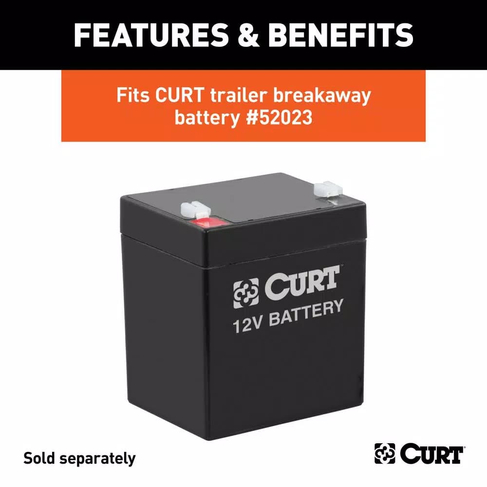 CURT Lockable Breakaway Battery Case with Metal Mounting Bracket