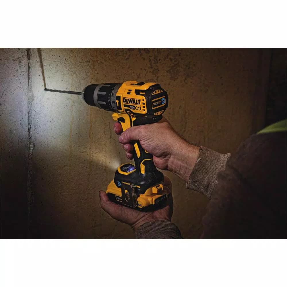 DEWALT 20V MAX XR Brushless 1/2 in. Compact Hammer Drill with Tool Connect, (2) 2.0Ah Batteries & Charger