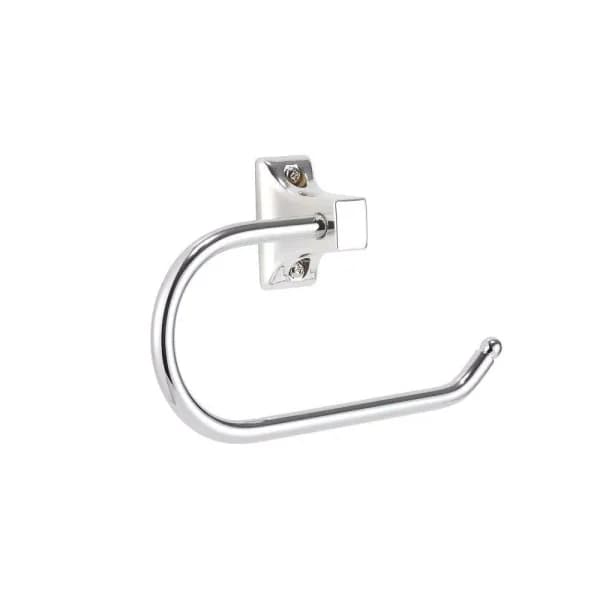 Croydex Sutton Single Post Toilet Paper Holder, Chrome Metal Wall Mount