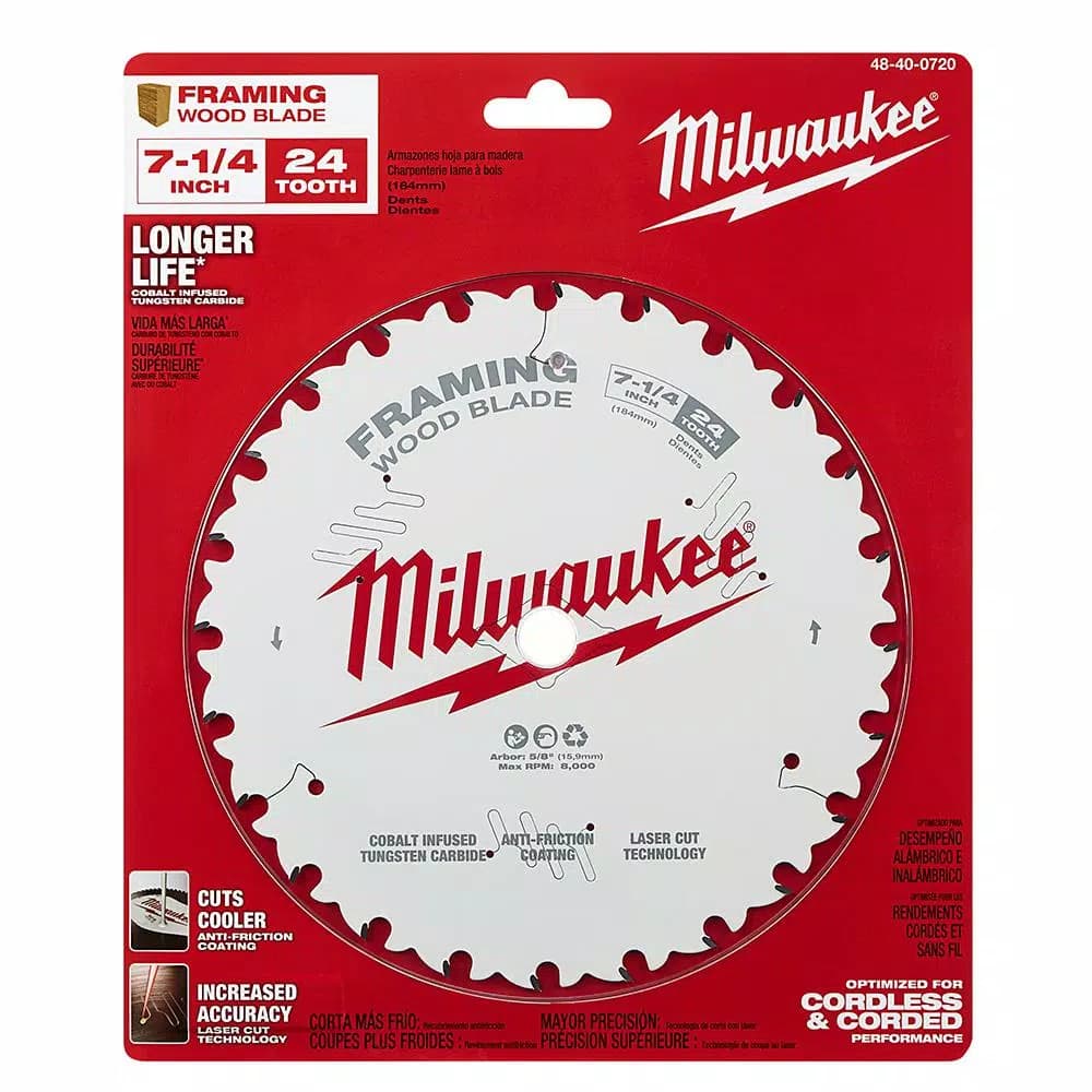 Milwaukee 7-1/4 in. 24-Tooth Framing Circular Saw Blade