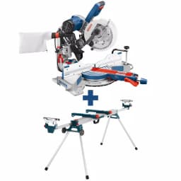 Bosch CM10GD 10 in. Dual-Bevel Sliding Glide Miter Saw with 60-Tooth Blade and Folding Leg Stand thumbnail 1