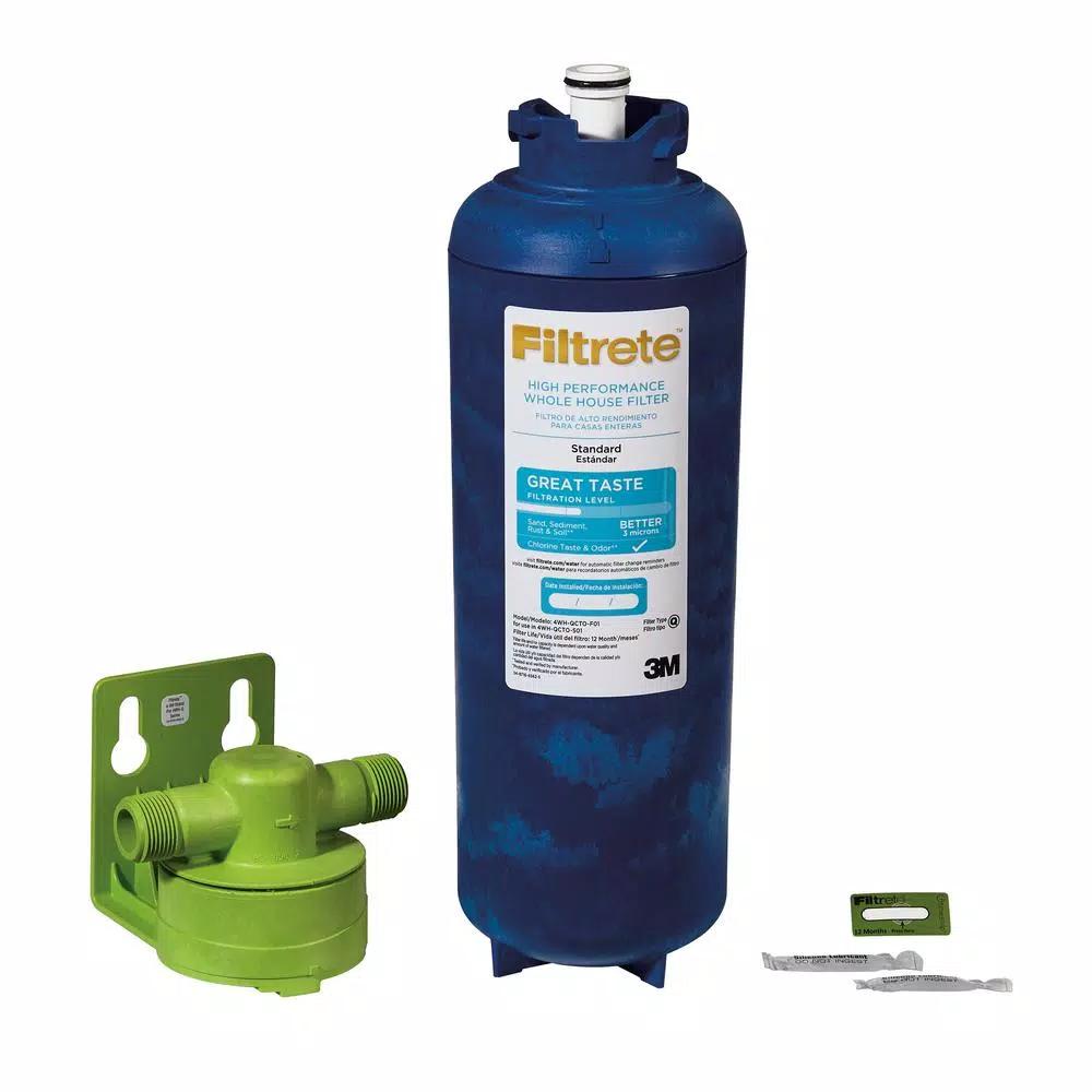 Filtrete 3M Whole House Water Filtration System, Large Capacity Quick-Change Sediment and Chlorine Reduction