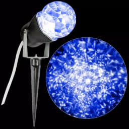 LightShow Icy Blue Projection Kaleidoscope LED Spotlight with Ground Stake thumbnail 1