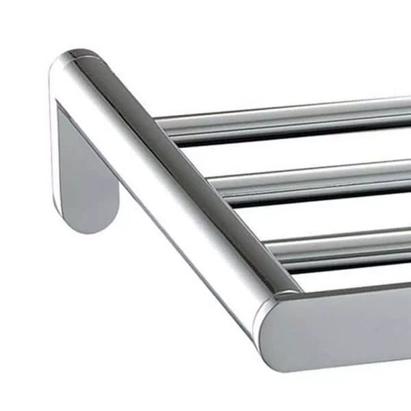 MODONA 24 in. Oval Polished Chrome Towel Rack