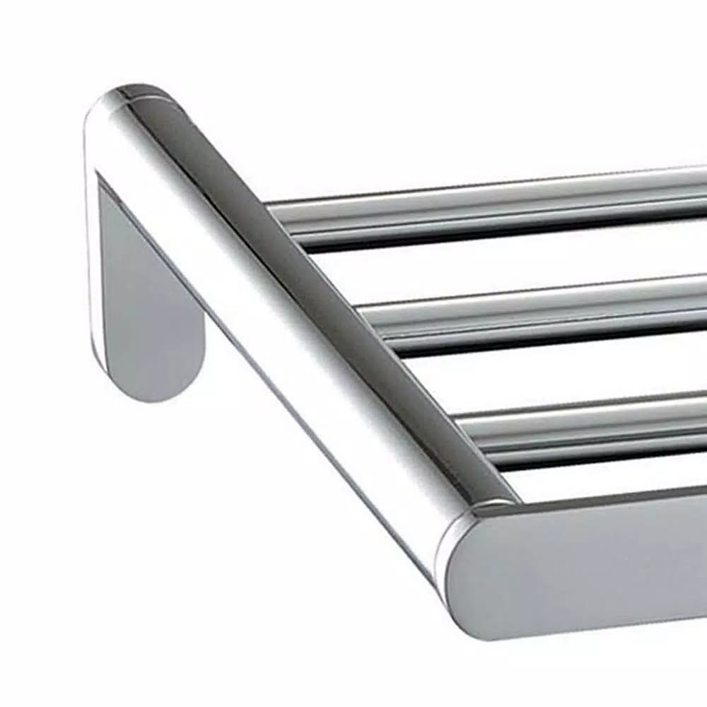 MODONA 24 in. Oval Polished Chrome Towel Rack