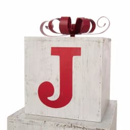 Glitzhome 31.89 in. Wooden Block Wording Porch Sign - JOY Festive Holiday Decor thumbnail 2