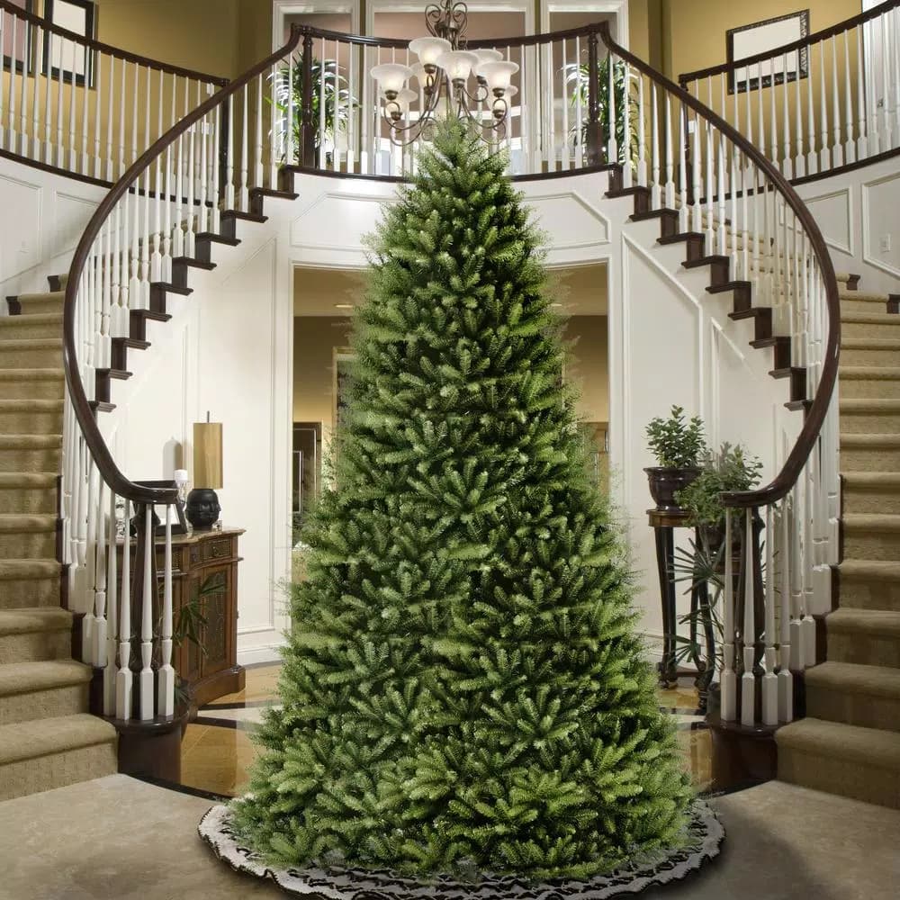 National Tree Company 12 ft. Dunhill Fir Hinged Artificial Christmas Tree, Full Body, 7794 Tips