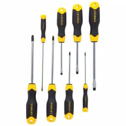 Stanley 91-541 8-Piece Screwdriver Set with Soft-Grip Handles and Magnetic Tips thumbnail 1