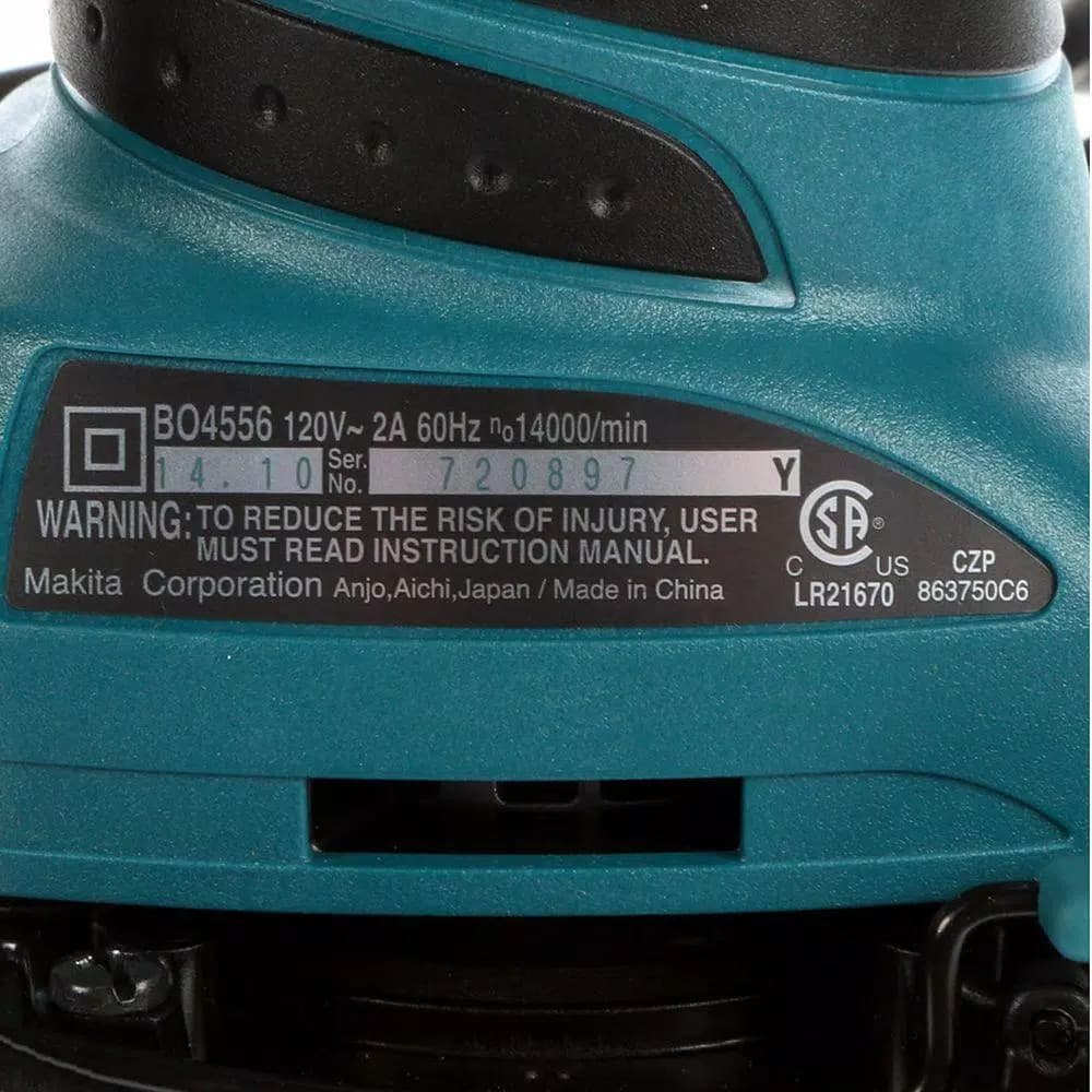 Makita 2 Amp Corded 1/4 Sheet Finishing Sander with Sanding Paper and Dust Bag