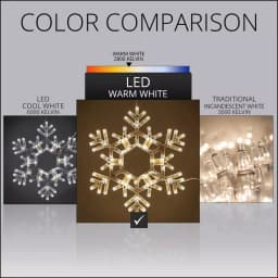 Kringle Traditions 20 in. LED Warm White Folding Snowflake Decoration, 70 Lights thumbnail 4