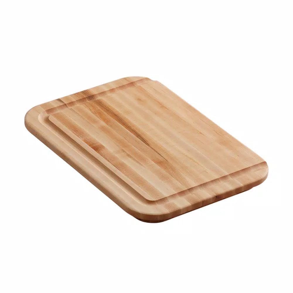 KOHLER Cadence 12 in. x 17 in. Hardwood Cutting Board with Liquid Groove