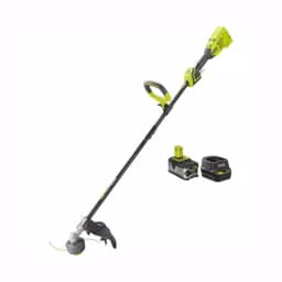 RYOBI ONE+ 18V Brushless Cordless String Trimmer with 4.0 Ah Battery and Charger Included thumbnail 1