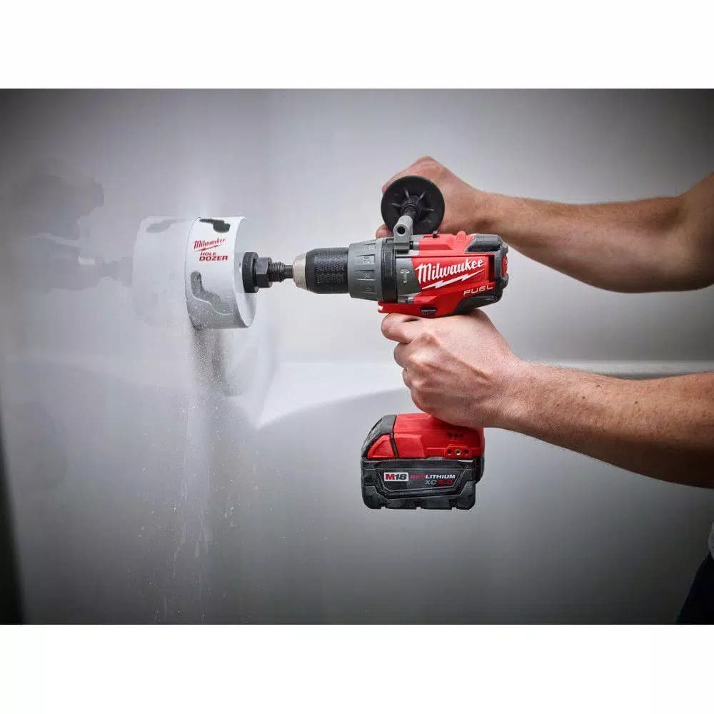 Milwaukee M18 FUEL 1/2 in. Brushless Cordless Hammer Drill/Driver Kit w/ (2) 5.0 Ah Batteries & Charger