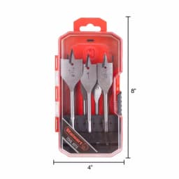 Stalwart 7-Piece Carbon Steel Spade Drill Bit Set with Carrying Case thumbnail 2