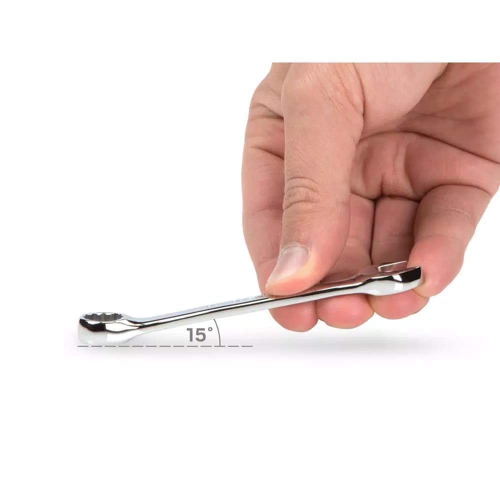 TEKTON 10 mm Stubby Combination Wrench, Chrome Vanadium Steel