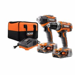 RIDGID 18V Brushless Cordless Drill/Driver and Impact Driver Combo Kit with (2) 1.5 Ah Batteries and Charger thumbnail 1