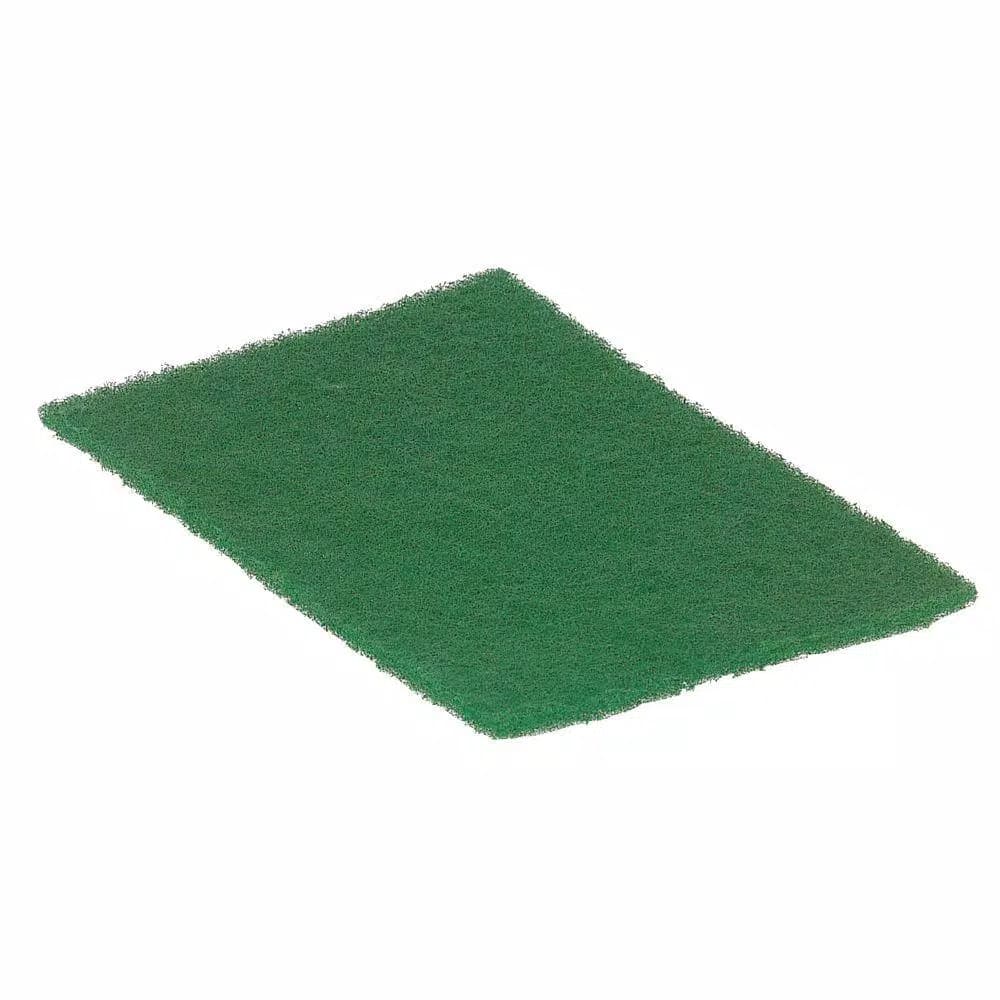 Carlisle Green Coarse Scouring Pads, 9 in. x 6 in. (Case of 6 Packs of 10)