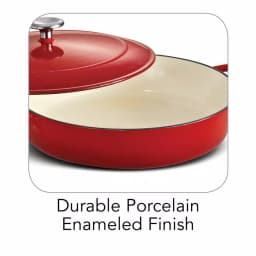 Tramontina 4 Qt. Enameled Cast Iron Braising Pan with Lid thumbnail 5