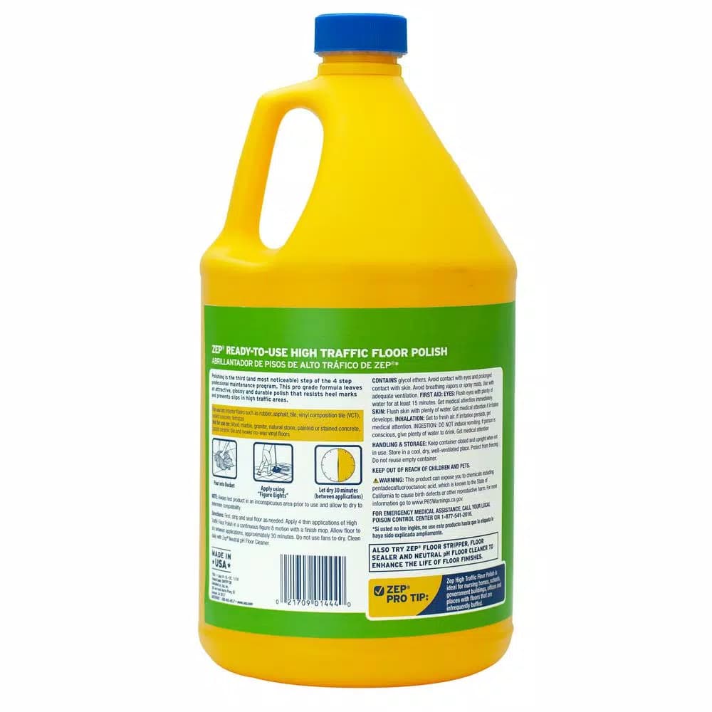Zep High-Traffic Floor Polish, 1 Gallon (Case of 4)