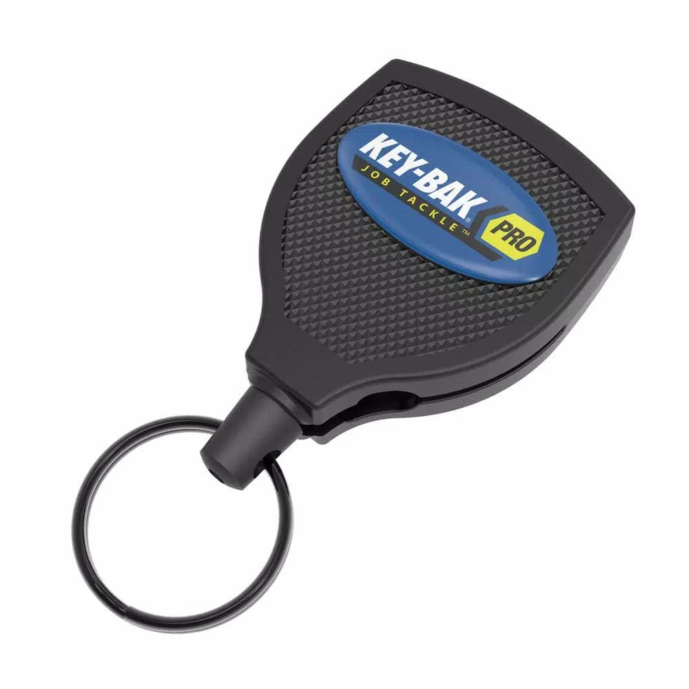 KEY-BAK Pro JobTackle JT48 Locking Retractable Key Holder with 48 in. Kevlar Cord and 2.25 in. Steel Belt Clip