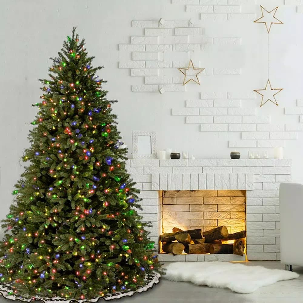 National Tree Company 9 ft. Jersey Fraser Fir Artificial Christmas Tree with 1500 Multicolor Lights