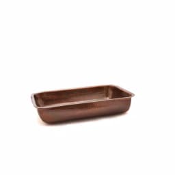 Old Dutch 8 Qt. Rectangular Antique Copper over Stainless Steel Chafing Dish with Iron Stand thumbnail 2