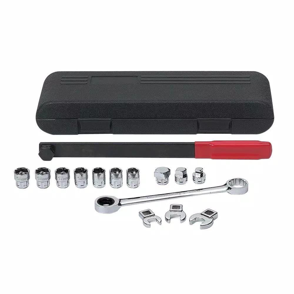 GearWrench 15-Piece Ratcheting Wrench Serpentine Belt Tool and Socket Set