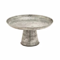 LITTON LANE 12 in. x 7 in. Farmhouse Galvanized Iron Cupcake Stand with Distressed Gray Finish thumbnail 1