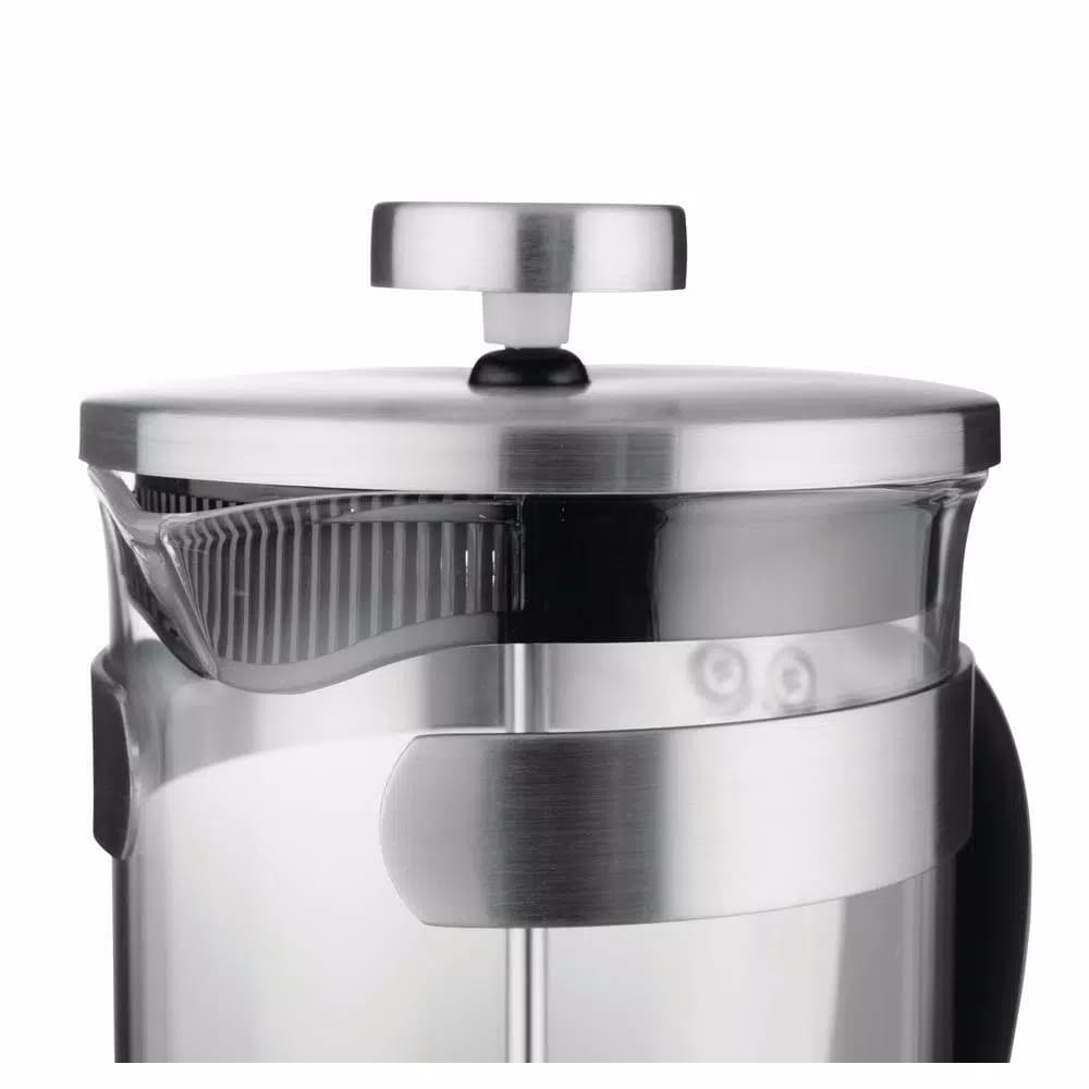 BergHOFF Essentials 4-Cup Stainless Steel and Glass French Press Coffee and Tea Maker