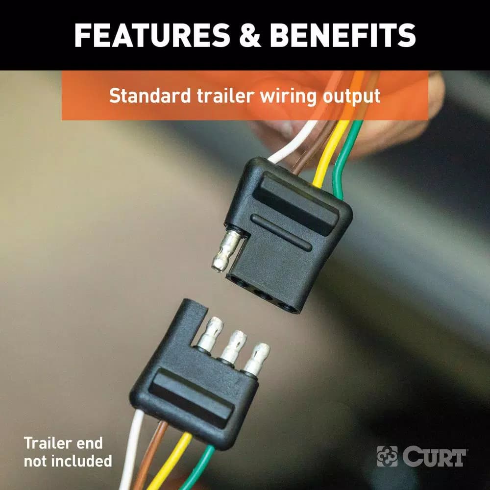 CURT Custom Vehicle-Trailer Wiring Harness, 4-Way Flat Output for Kia Forte & Koup