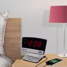 Westclox Digital LED Alarm Clock with USB Charging Port and Snooze thumbnail 1