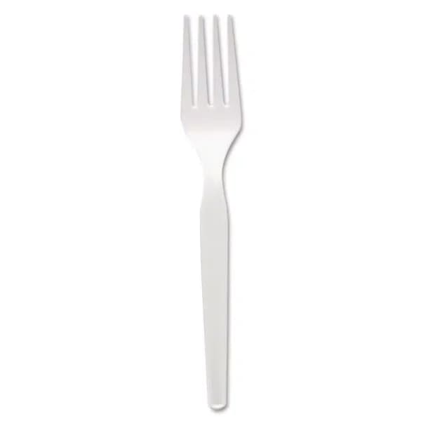 DIXIE White Polystyrene Medium Weight Disposable Forks, 1000 Count Case