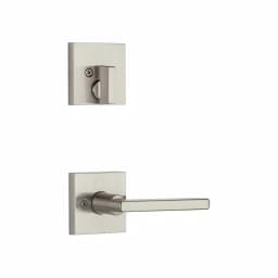 Kwikset Camino Low Profile Satin Nickel Single Cylinder Entry Handleset with Halifax Lever thumbnail 4