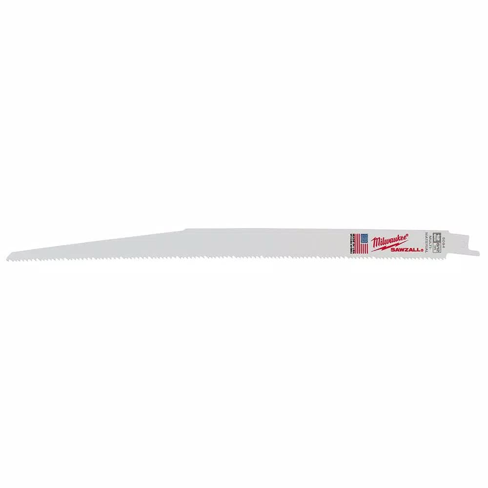 Milwaukee 12 in. 8/12 TPI Multi-Material Reciprocating Saw Blades, 5-Pack