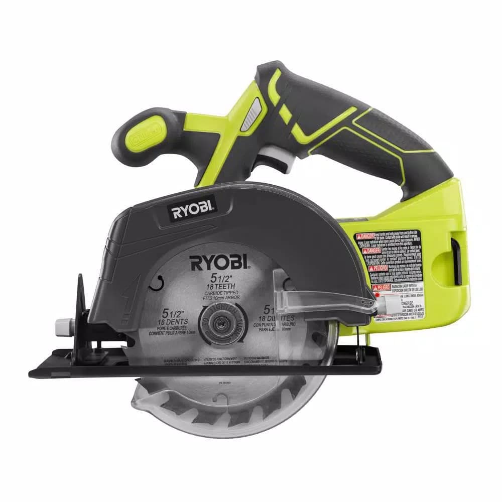 RYOBI 18V ONE+ Cordless 2-Tool Combo Kit with Drill/Driver, Circular Saw, and 31-Piece Black Oxide Bit Set