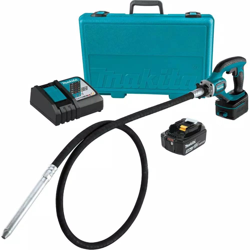 Makita 18V LXT Cordless 8 ft. Concrete Vibrator Kit with 5.0Ah Battery