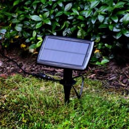 LUMABASE 2.5 in. Round Solar Color Changing Glass Pathway String Lights, 8-Light Set thumbnail 5