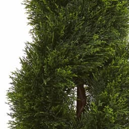 Nearly Natural 4.5 ft. Artificial Double Spiral Pond Cypress Topiary Tree in Terracotta Planter thumbnail 2