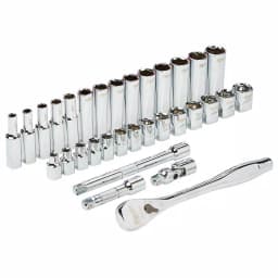 Milwaukee 3/8 in. Drive SAE Ratchet and Socket Set with PACKOUT Compact Organizer, 28-Piece thumbnail 8
