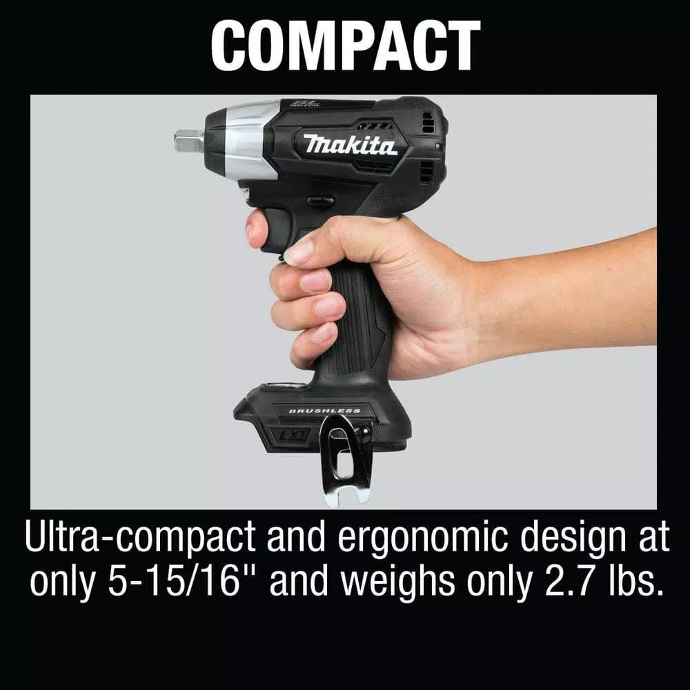 Makita 18V LXT Sub-Compact Brushless 1/2 in. Square Drive Impact Wrench (Tool-Only)