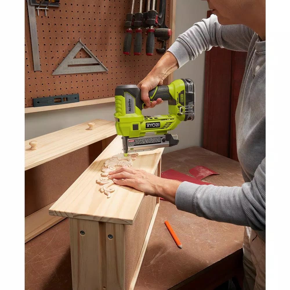 RYOBI 10 in. Sliding Compound Miter Saw and 18V ONE+ AirStrike Pin Nailer Kit