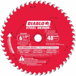 Diablo Steel Demon 6-1/2 in. x 48 TPI Ferrous Metal Cutting Circular Saw Blade thumbnail 1